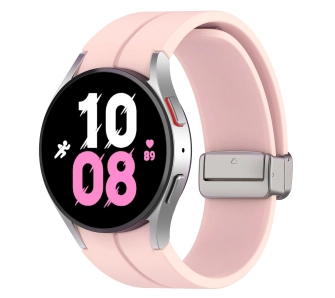 Pasek Bizon Strap Watch Silicone L do Galaxy Watch FE/7/6/6 Classic/5/5 Pro/4/4 Classic Jasno-różowy