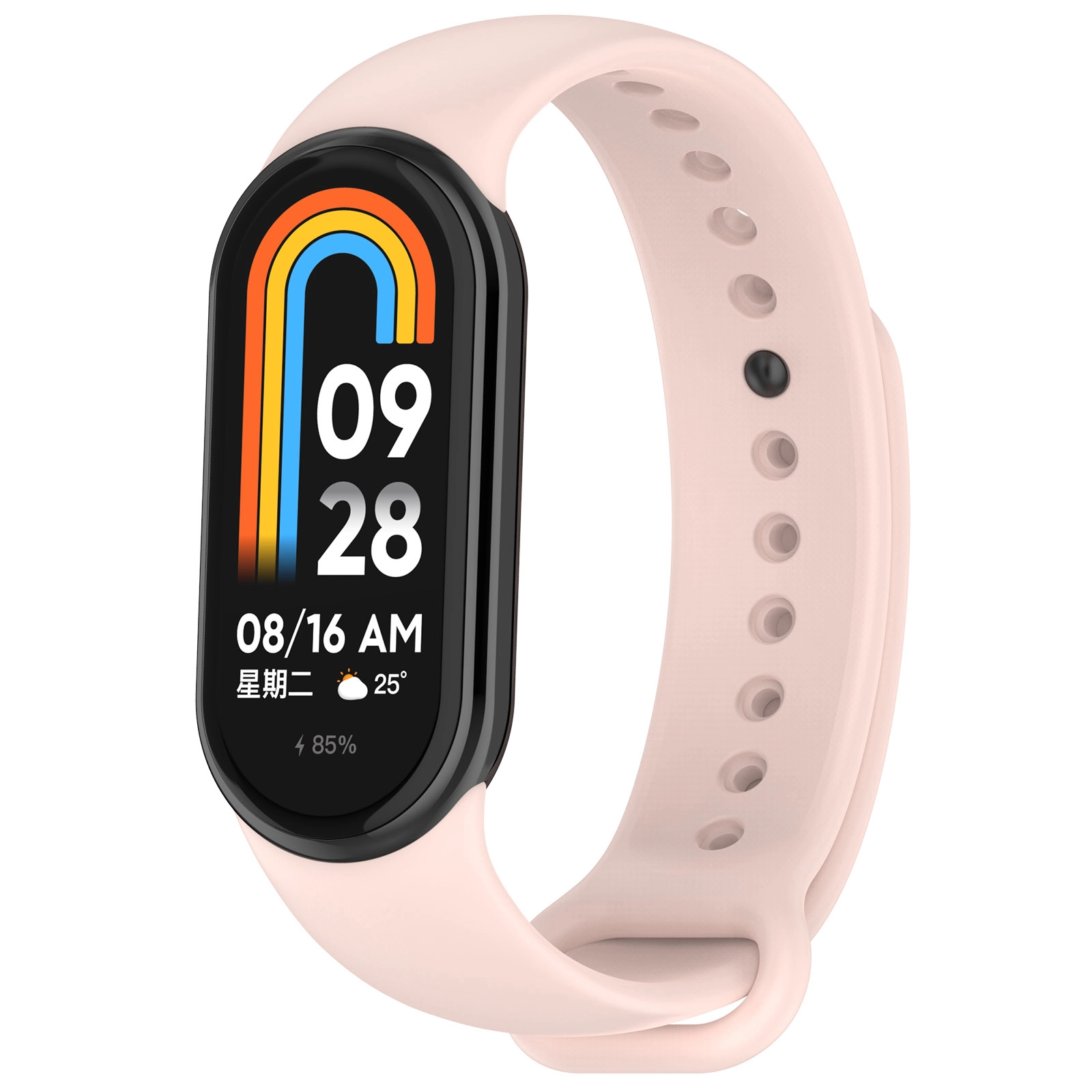 Pasek Bizon Strap Watch Dots do Xiaomi Smart Band 9 / 9 NFC / 8 Jasno-różowy