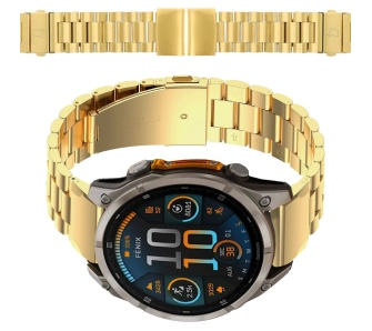 Bransoleta Bizon ze stali nierdzewnej Aura QuickFit 22mm Złoty