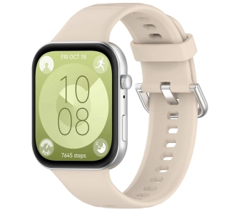 Pasek Bizon Strap Watch Silicone Pro SR do Huawei Watch Fit 3 Beżowy