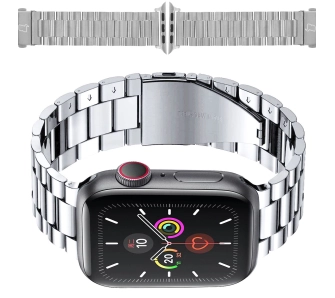 Bransoleta Bizon ze stali nierdzewnej Aura do Apple Watch 49/46/45/44/42mm Srebrny