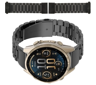 Bransoleta Bizon ze stali nierdzewnej Aura QuickFit 20mm Czarny