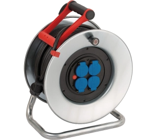 Brennenstuhl Garant S IP44 / 4 gniazda 50m Blacha stalowa Srebrny - Kup na Raty - RRSO 0%