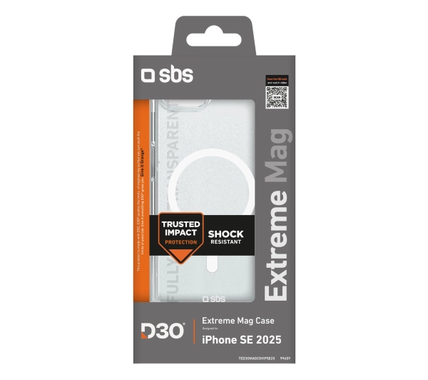 SBS D3O do iPhone 16e Przezroczysty