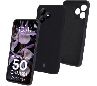 Etui Bizon Silikonowe Soft do Realme Note 50/Realme C53/C51 Czarny