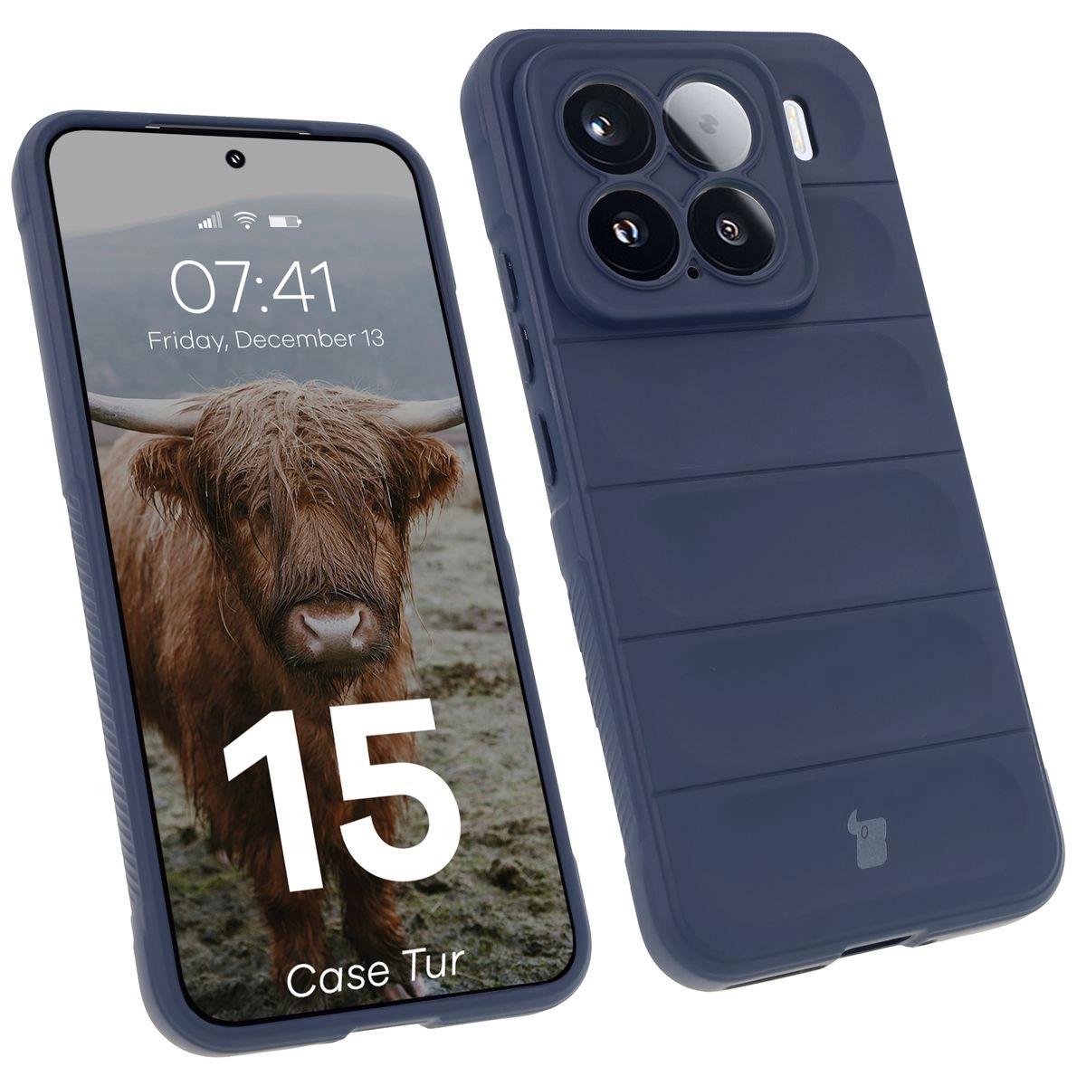 Etui Bizon Tur do Xiaomi 15 Granatowy