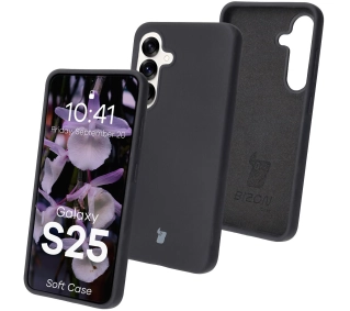 Bizon Silikonowe Soft do Galaxy S25 Czarny