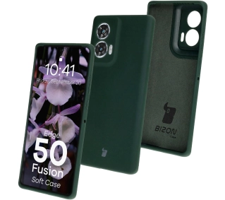 Bizon Silikonowe Soft do Motorola Edge 50 Fusion Ciemnozielony