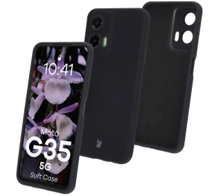 Bizon Silikonowe Soft do Motorola Moto G35 5G Czarny