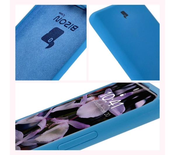 Bizon Silikonowe Soft do Xiaomi Redmi Note 14 Pro 5G/Poco X7 Niebieski