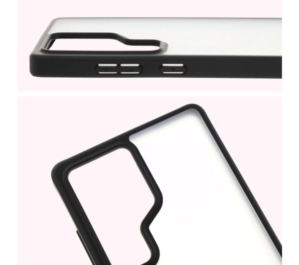 Bizon Angelo do Galaxy S25 Ultra Przydymione z czarną ramką