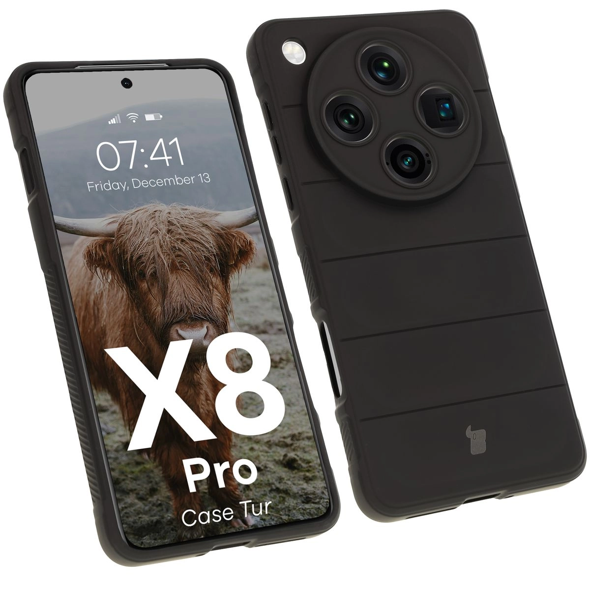 Etui Bizon Tur do Oppo Find X8 Pro Czarny