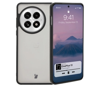 Bizon Angelo do OnePlus 13 Przydymione z czarną ramką