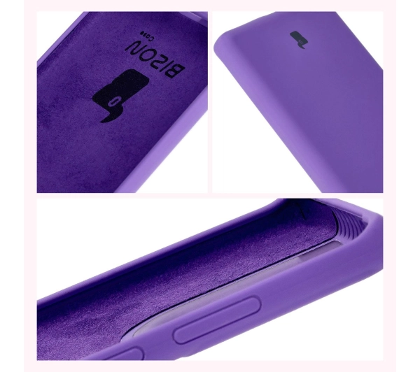 Bizon Silikonowe Soft do Motorola Moto G85 5G Fioletowy