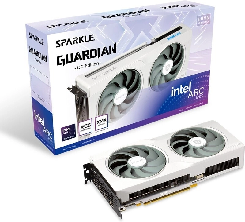 Karta graficzna SPARKLE Arc B570 Guardian LUNA OC 10GB GDDR6 160bit