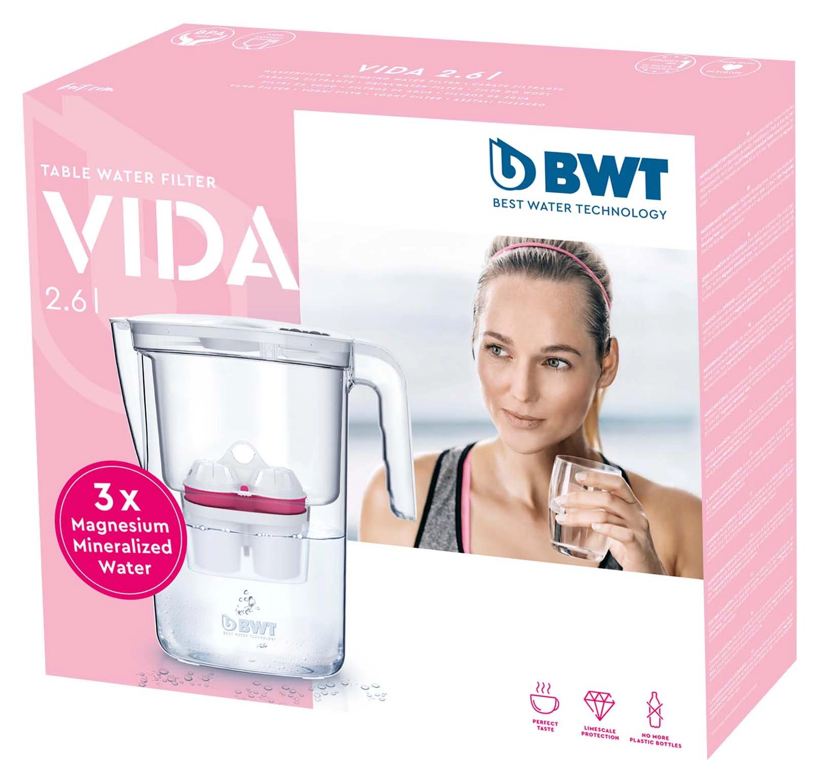 Dzbanek filtrujący BWT Vida 2,6l 3 wkłady Biały