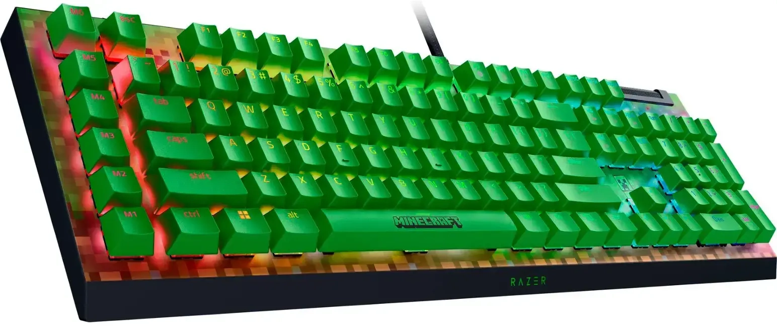 Klawiatura mechaniczna Razer BlackWidow V4 X Minecraft Edition 