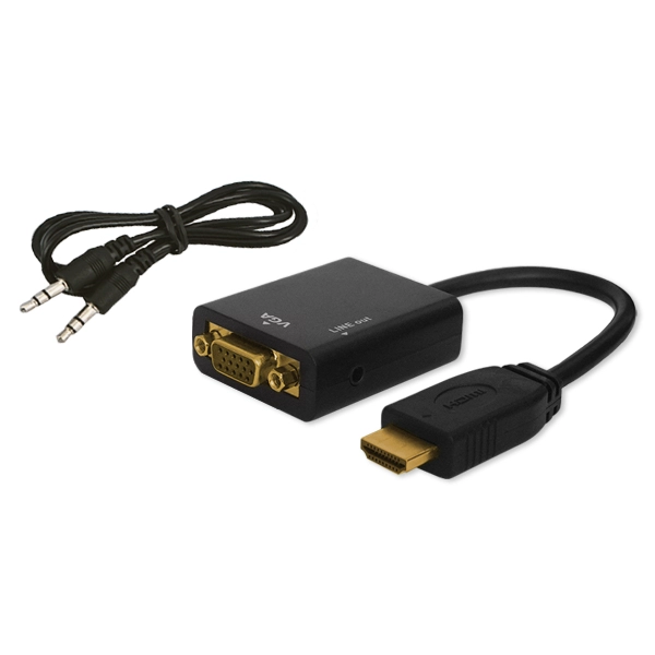 Adapter Savio CL-23/B HDMI do VGA z audio