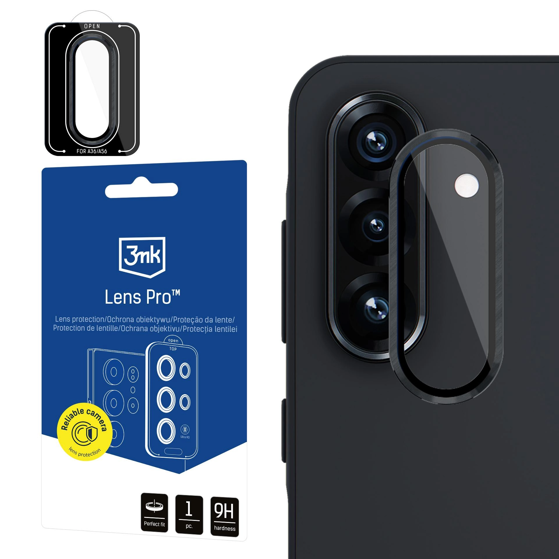 Szkło hartowane 3mk Lens Protection Pro do Samsung Galaxy A36 Czarny