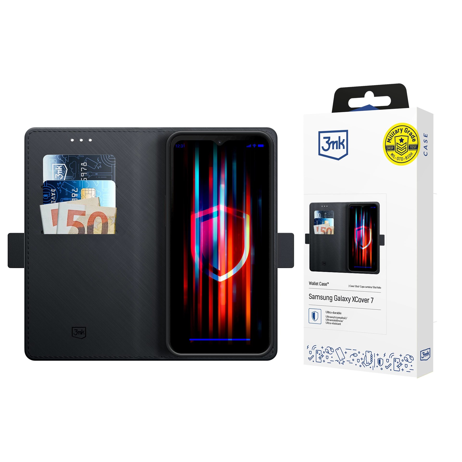 Etui 3mk Wallet Case do Galaxy XCover 7 Czarny