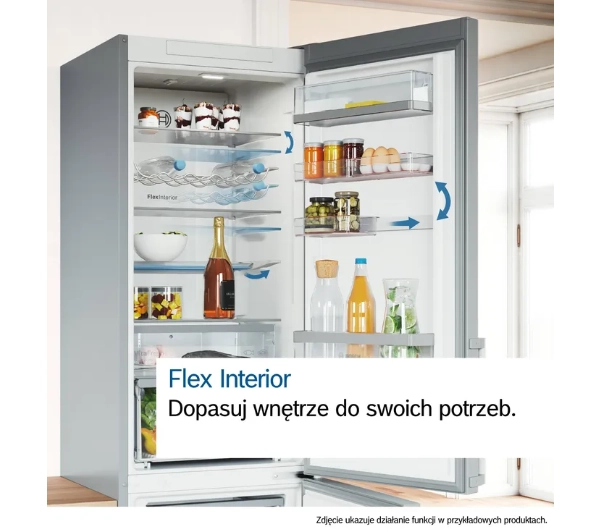 Bosch Serie 6 KGN494ICF Pełny No Frost 203cm Komora świezosci Stal szczotkowana - Kup na Raty - RRSO 0%