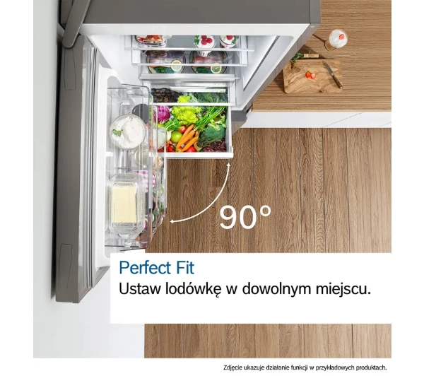 Bosch Serie 6 KGN494ICF Pełny No Frost 203cm Komora świezosci Stal szczotkowana - Kup na Raty - RRSO 0%