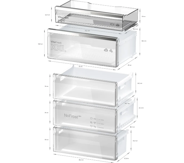 Bosch Serie 6 KGN494ICF Pełny No Frost 203cm Komora świezosci Stal szczotkowana - Kup na Raty - RRSO 0%