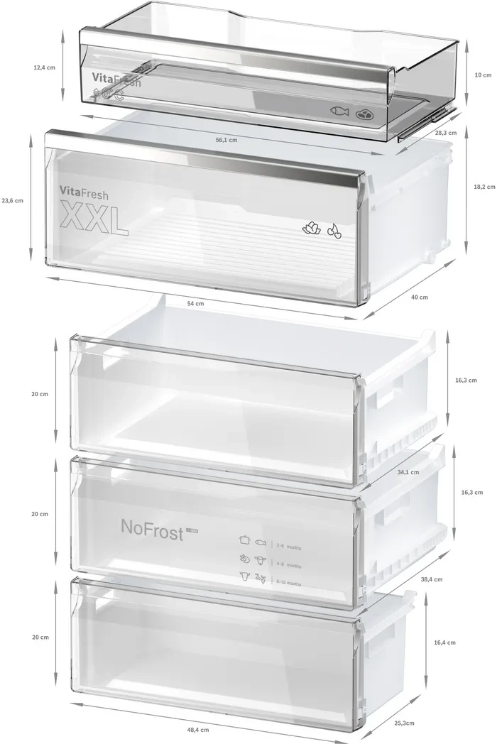 Szuflady świeżości VitaFresh Bosch KGN494ICF