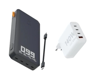 Xtorm XB403 Titan Ultra 27000mAh 200W Czarny + Ładowarka XEC140 GaN2 Ultra 140W Biały - Kup na Raty - RRSO 0%