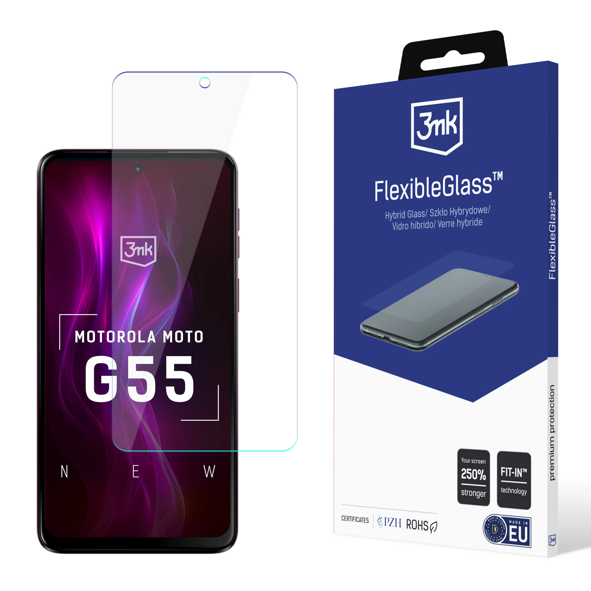 Szkło hybrydowe 3mk FlexibleGlass do Motorola Moto G55 5G