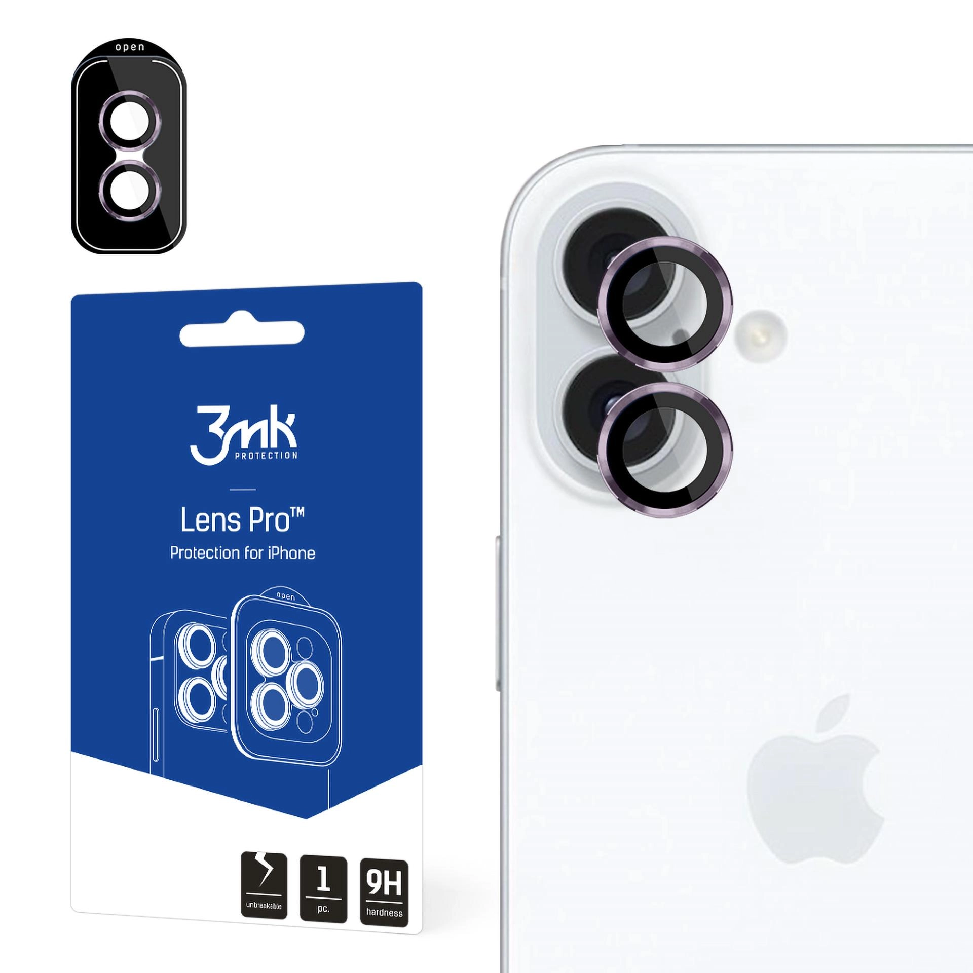 Szkło hartowane 3mk Lens Protection Pro do iPhone 16 / 16 Plus