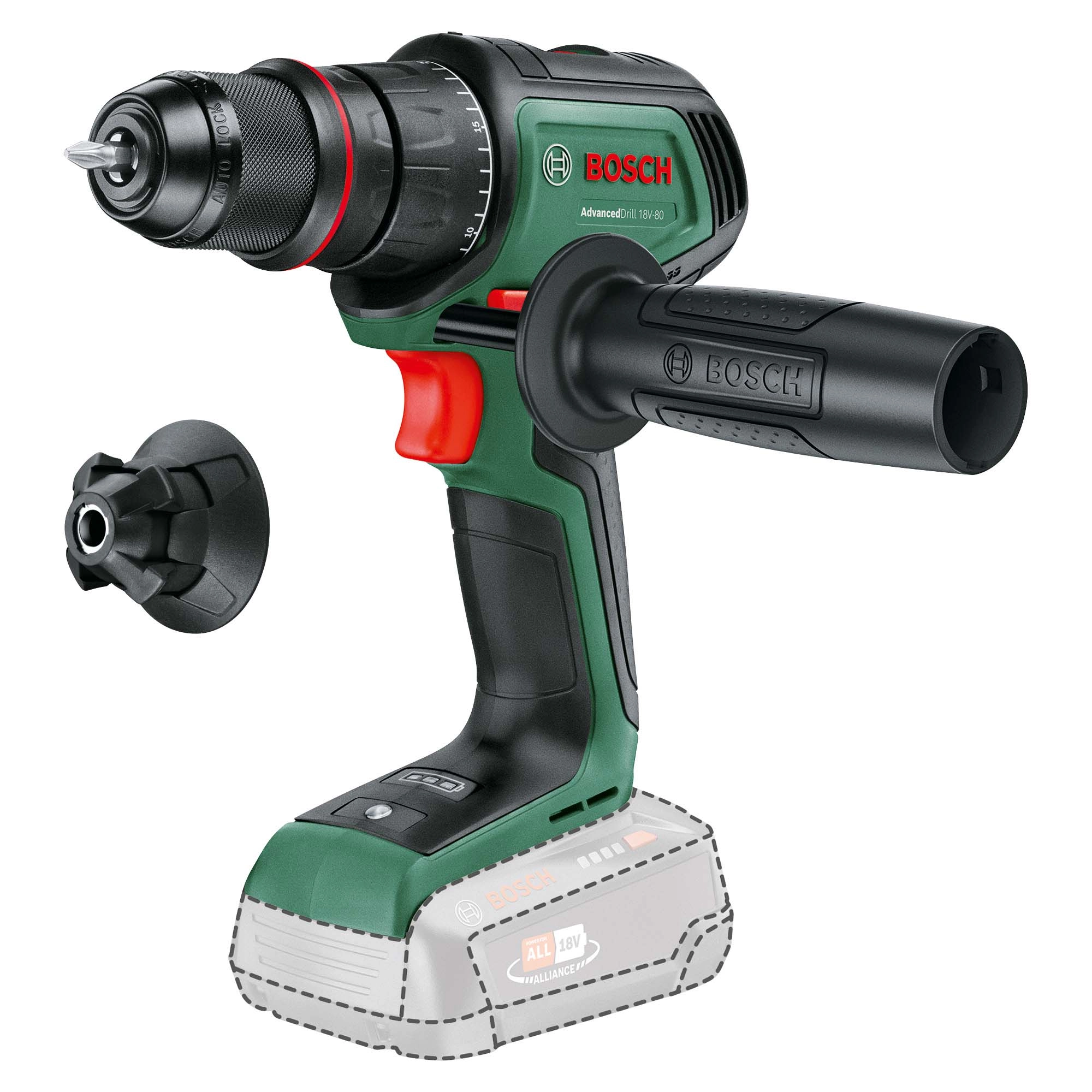 Wiertarko-wkrętarka Bosch AdvancedDrill 18V-80 QuickSnap 06039E2000