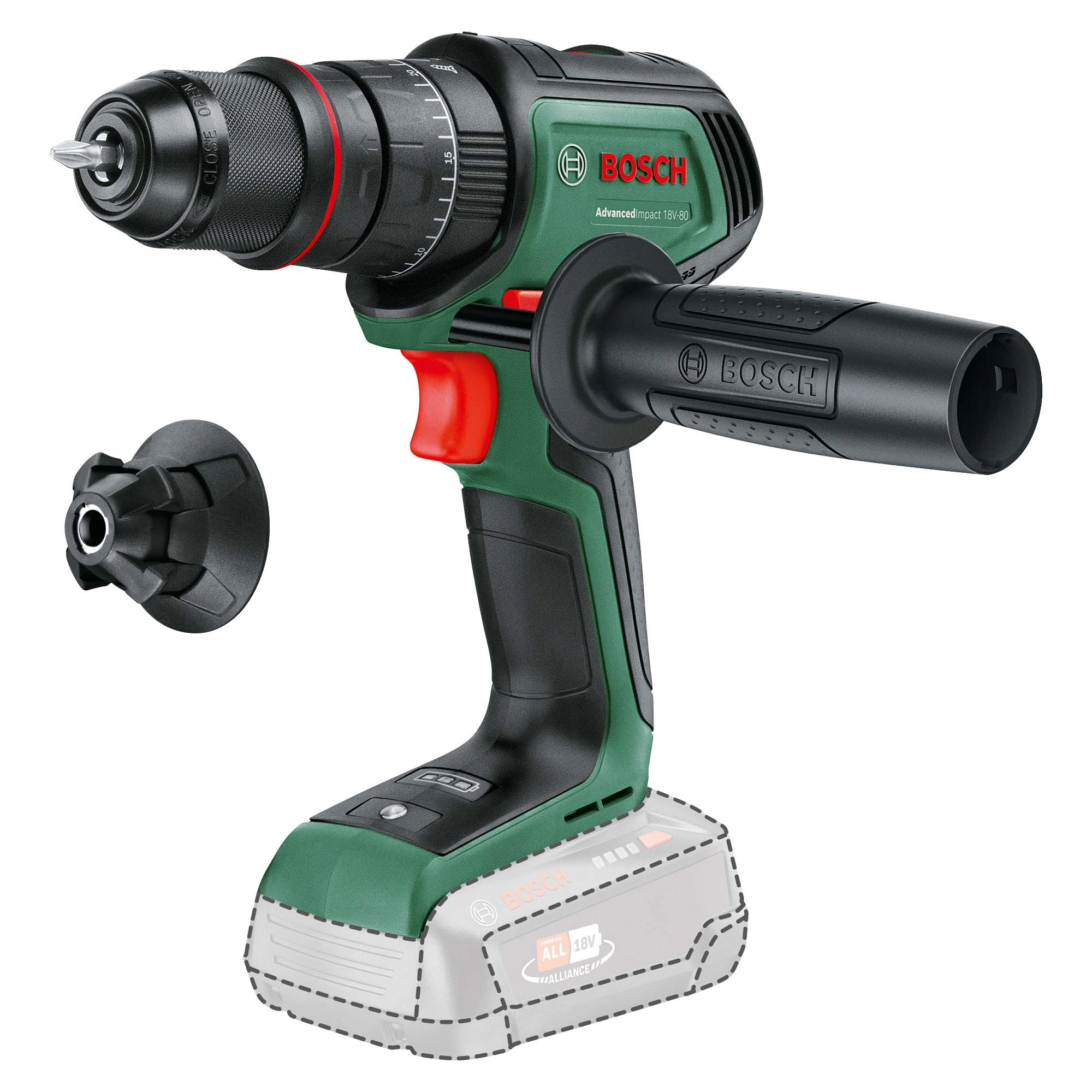 Wiertarko-wkrętarka Bosch AdvancedImpact 18V-80 QuickSnap 06039E2100