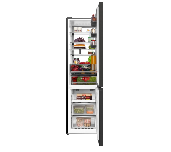 Amica FK3706D.5DFZXC (C) Pełny No Frost 200cm Komora świeżości Czarny Inox - Kup na Raty - RRSO 0%