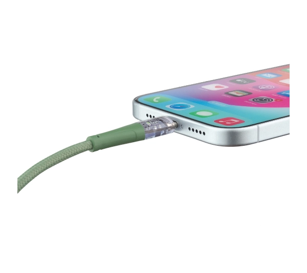 QUALO USB-C do Lightning 1,5m 2,4A Zielony