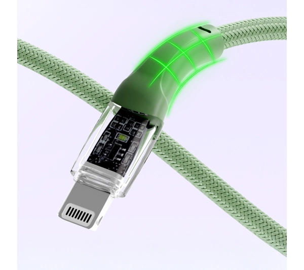 QUALO USB-C do Lightning 1,5m 2,4A Zielony