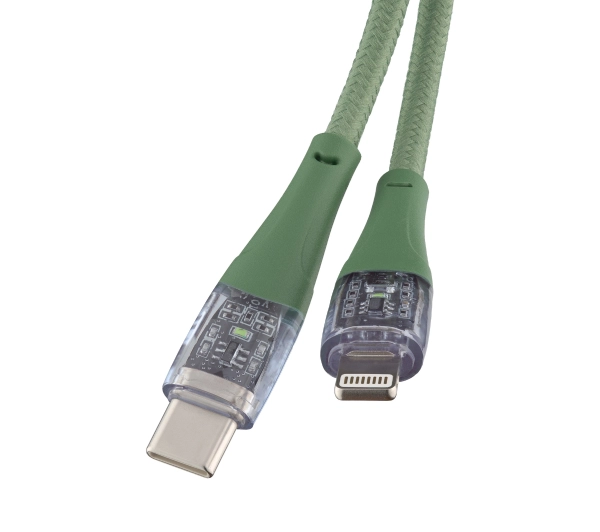QUALO USB-C do Lightning 1,5m 2,4A Zielony
