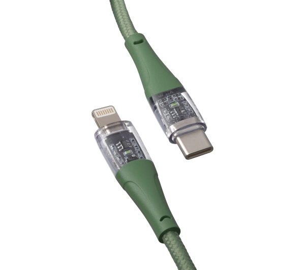 QUALO USB-C do Lightning 1,5m 2,4A Zielony