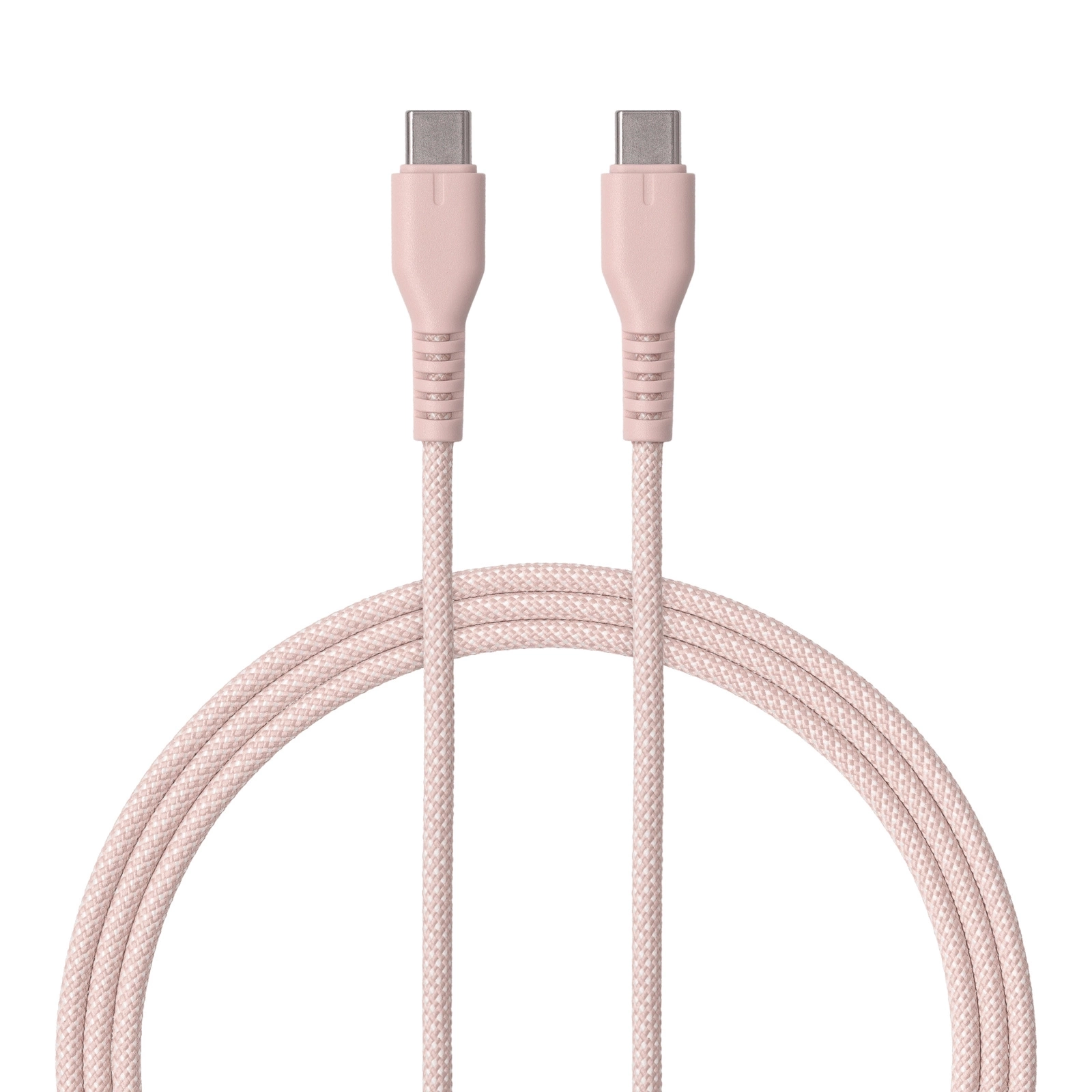 Kabel QUALO USB-C do USB-C 1,5m 3A Różowy