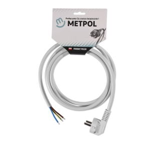 Metpol z wtyczka 3x2,5 dł. 3 m (W-1 H05VV-F 3G2,5 L-3000 art. 1351711/2035)