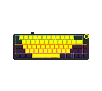Klawiatura mechaniczna Lorgar KBP70MW Toxic Purple Czarno-żółty