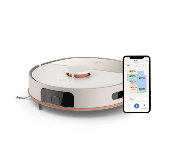 Philips Aqua 5000 XU5000/20 Funkcja mopowania Tworzenie mapy pomieszczenia 66dB