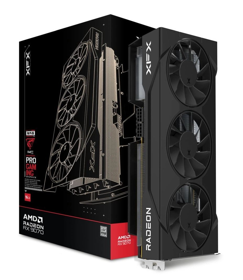 Karta graficzna XFX Swift Radeon RX 9070 OC Triple 90mm Fan Gaming Edition 16GB GDDR6 256bit FSR
