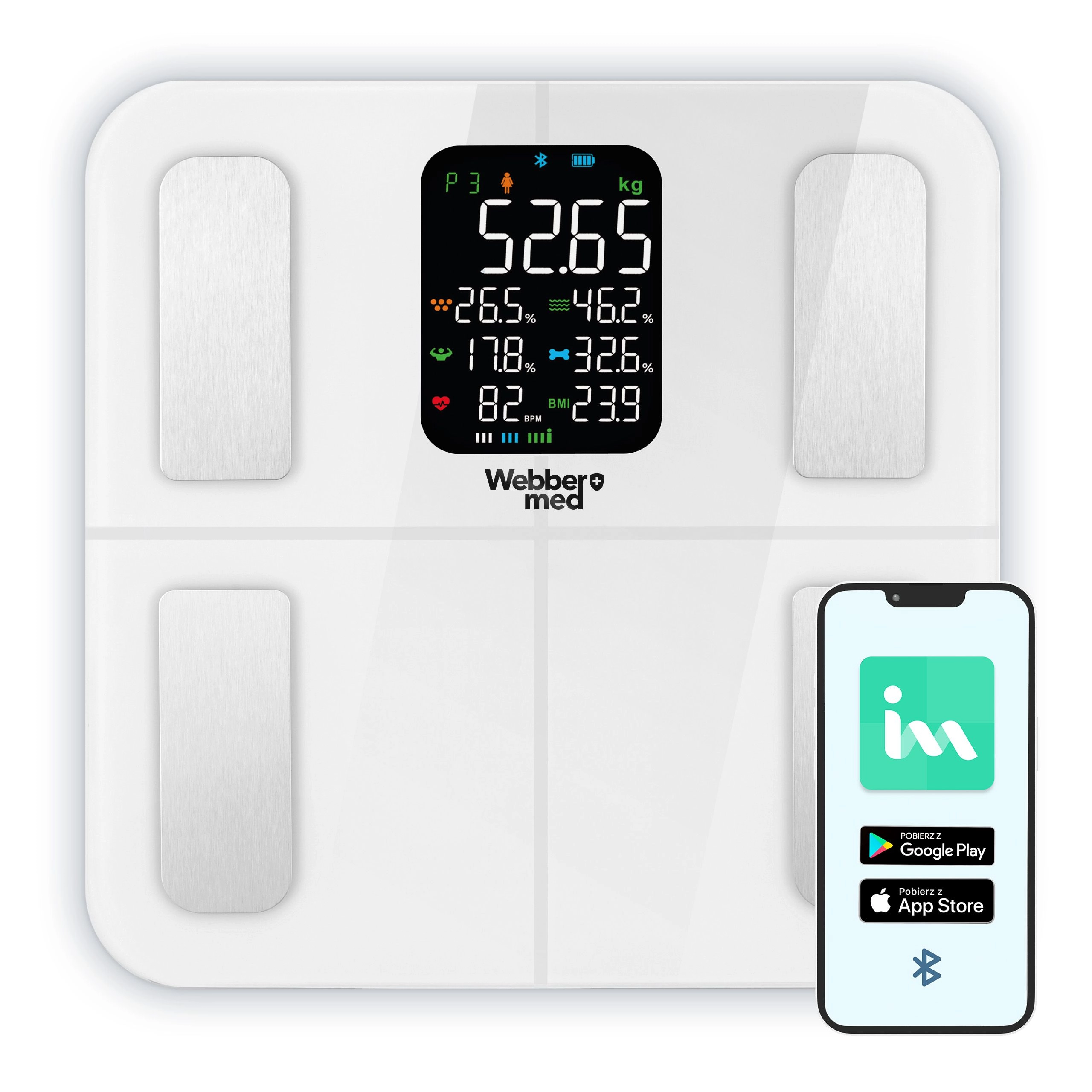 Waga Webber Livia SBS-1320B 180kg Biały