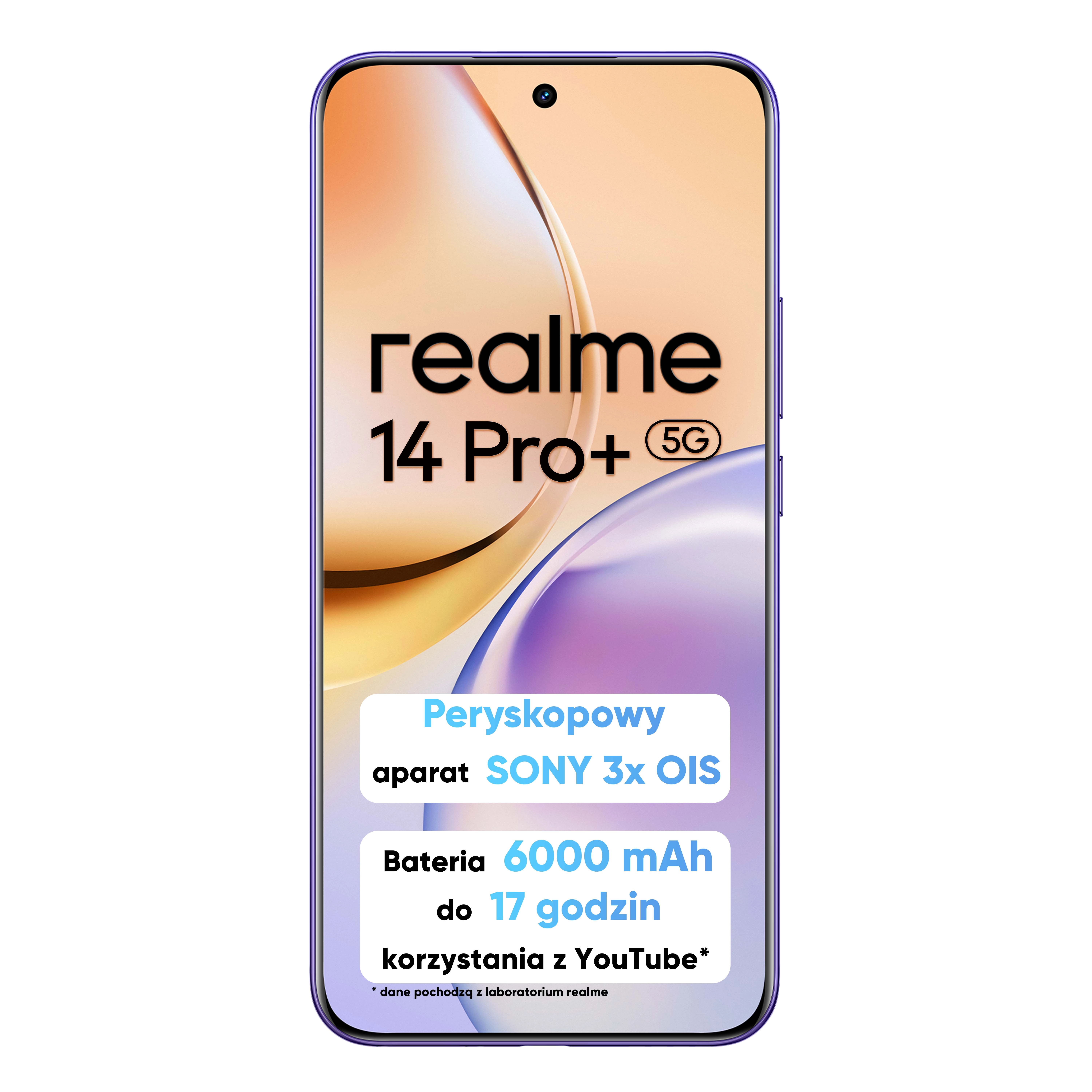 Smartfon realme 14 Pro+ 5G 12/512GB 6,83" 120Hz 50Mpix Fioletowy