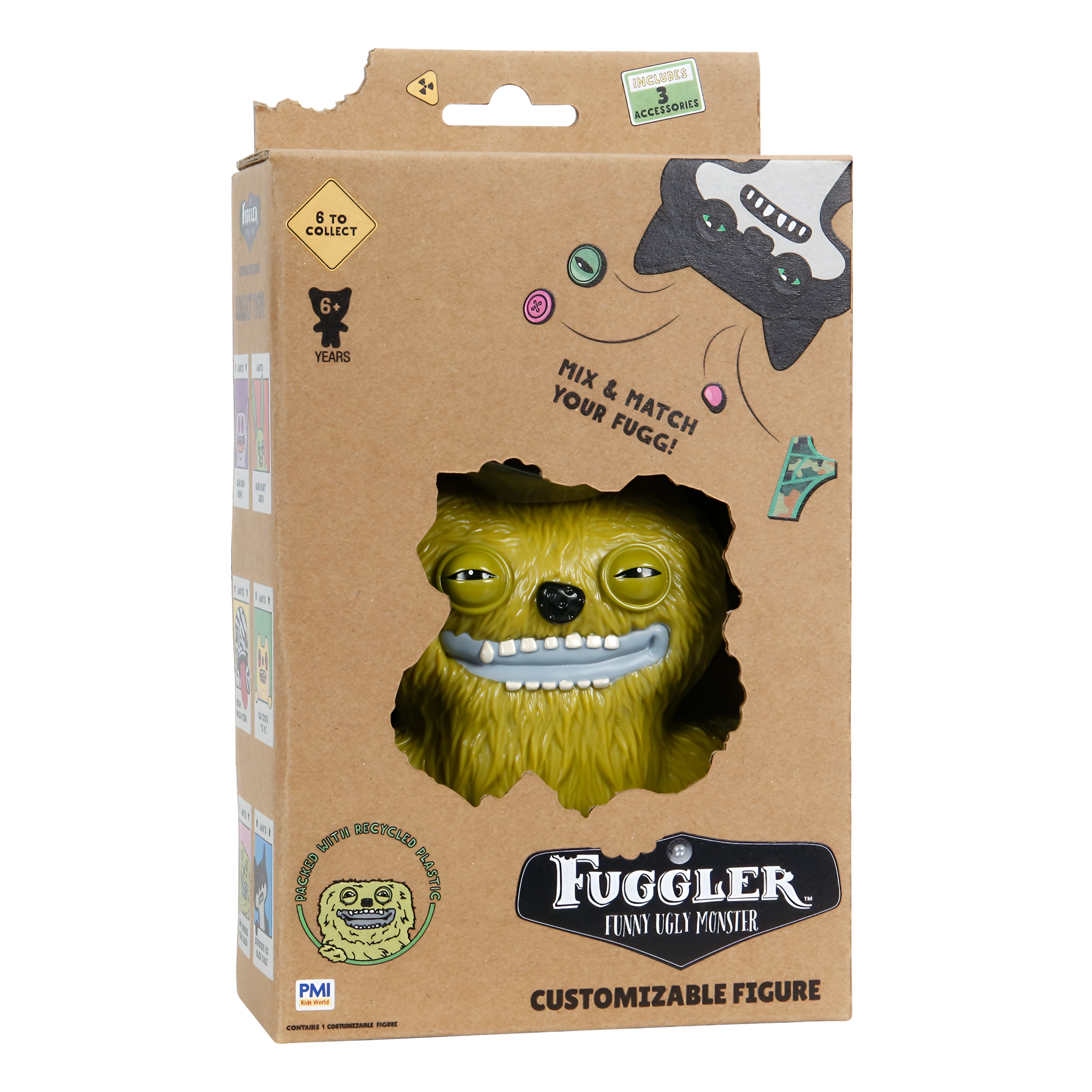 Figurka PMI Kids World Fuggler S1 Customizable Figures 11,5cm - Count Underoo Mcgoo Green
