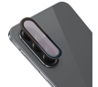 Szkło hartowane Bizon na aparat z aplikatorem Snap Lens do Galaxy A56 5G czarna ramka