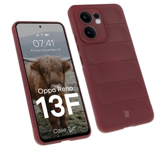 Etui Bizon Tur do Oppo Reno13 F Burgundowy