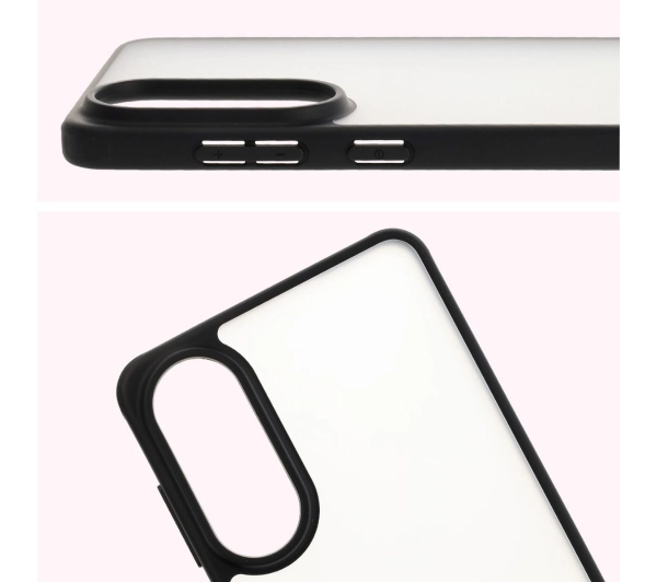 Bizon Angelo do Galaxy S25 Edge przydymione z Czarną ramką