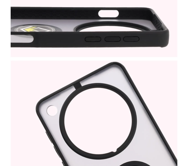 Bizon z uchwytem na palec Hybrid Ring do Oppo Find X8 Pro przydymione z Czarną ramką